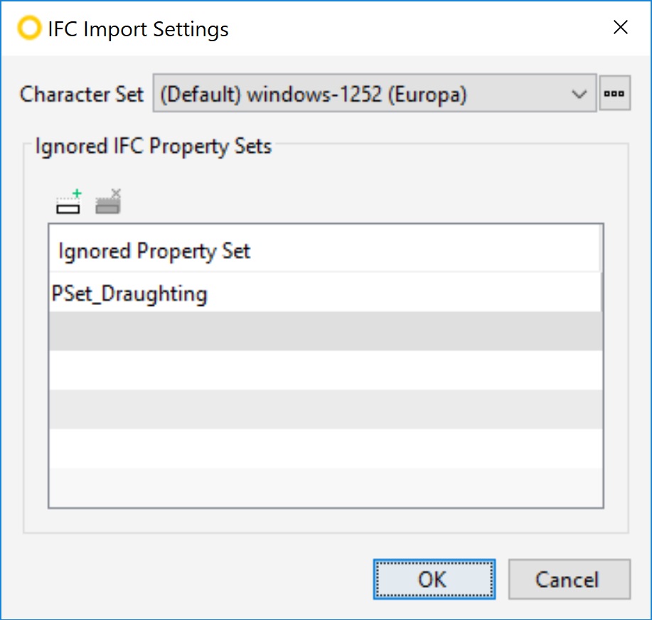 ifcimport settings