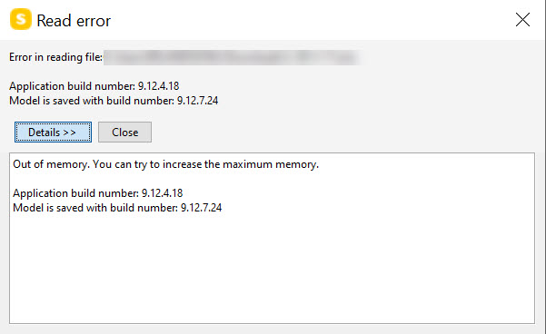 Solibri out of memory