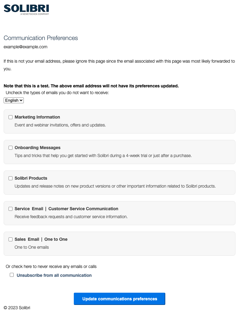 How to manage communication preferences