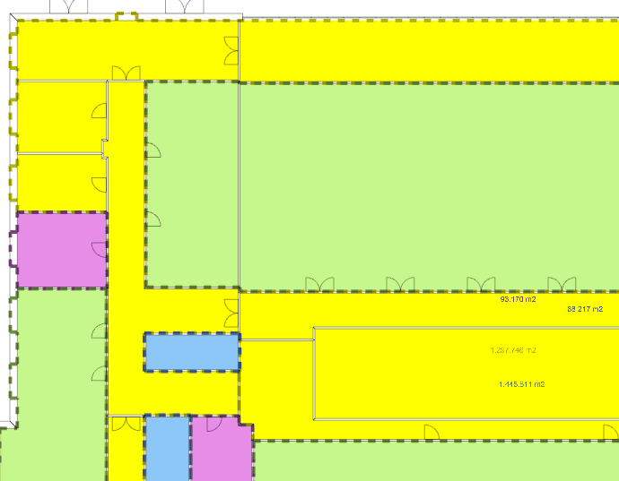 Floor Office Area, Floor Building Common Area, and Floor Vertical Penetration Area Footprints