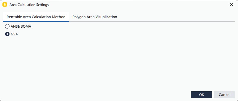 Area Calculation Settings